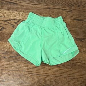 Lululemon size 0 scream green shorts